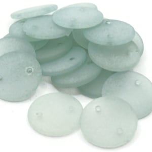 20 16 mm フラットラウンド 2 穴リンクビーズ フロストグリーン ルーサイト プラスチックビーズ ジュエリー作成 ビーズ用品