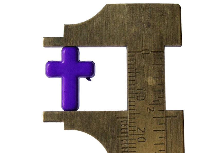 50 16mm Cross Beads Purple Cross Beads Plastic Crosses Etsy
