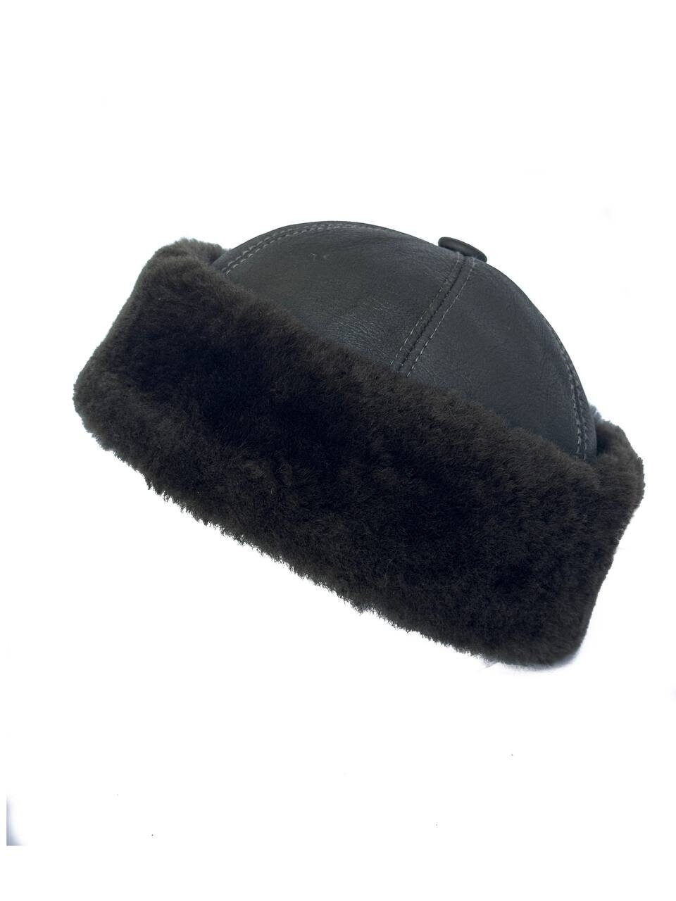 Genuine Sheepskin Leather Fur Winter Beanie Hat - Etsy display picture 1