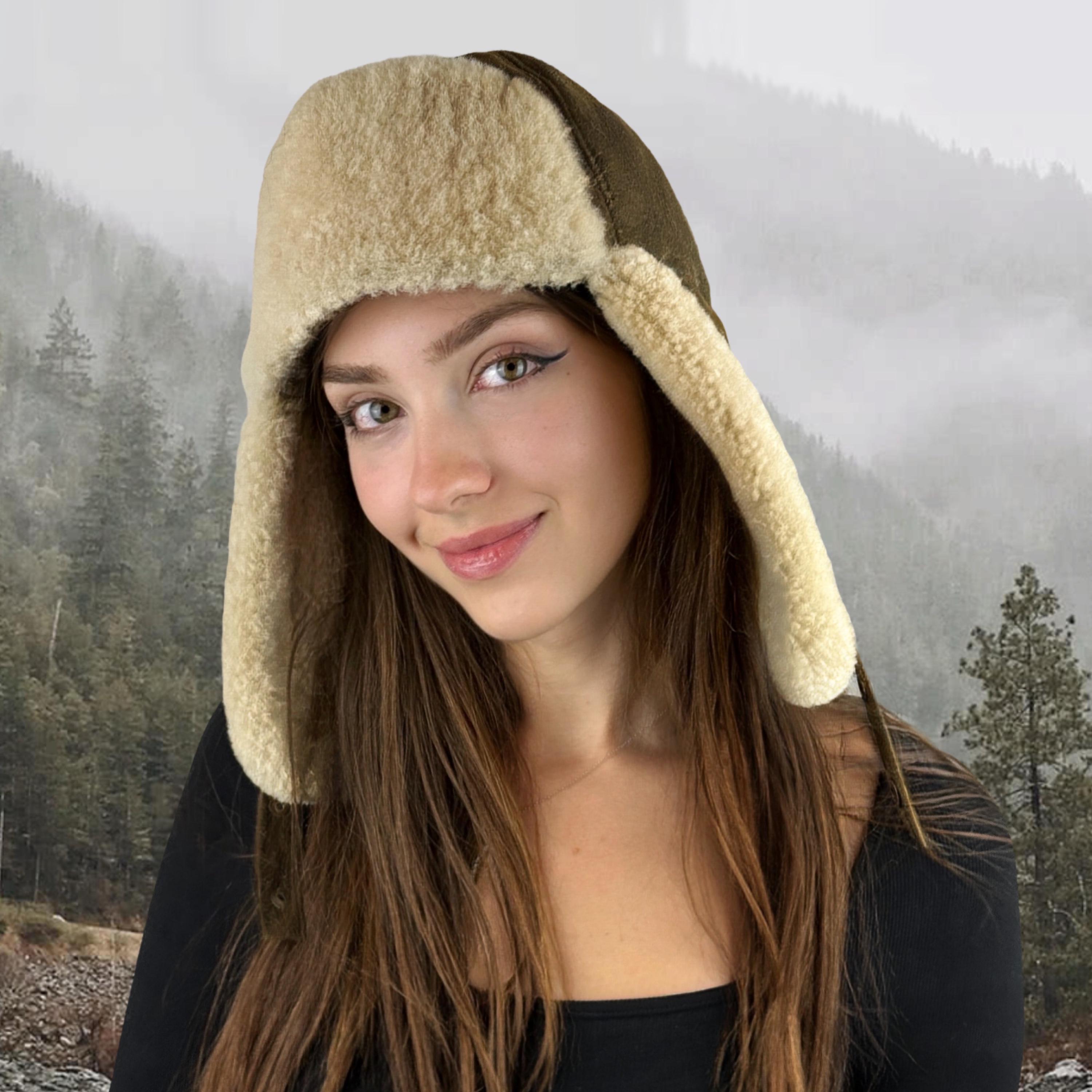 Yukon Russian Ushanka Hat - Sheepskin: Sheepskin Town Yukon Russian Ushanka Hat - Sheepskin: Sheepskin Town