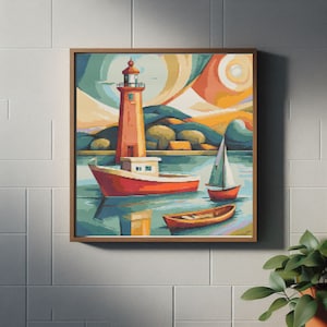 Lighthouse Themed Digital Cross Stitch Pattern - PDF Download | Easy and Detailed Cross Stitch Pattern | Perfect for the Crafting Hobbyist