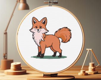 Jackal Cross Stitch Pattern-Animal Xstitch Pattern-Nursery Cross Stitch-Instant Download-Digital Pdf