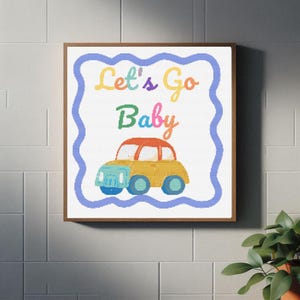 Korsstygnsmodell med texter från American Vibe - Enkel designbar kanvasmodell med texter för heminredning och väggkonst