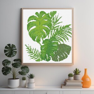 Botanical Cross Stitch Model-Hoop Art-Cross Stitch Pattern-Puppy Art-Embroidery Pattern-Easy XStitch-Instant Download-Counted Stitch