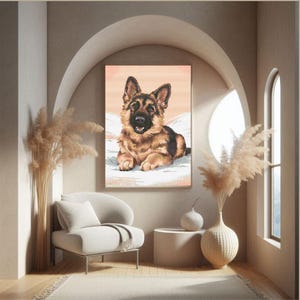 German Shepherd Cross Stitch Pattern-Instant PDF Download-Hoop Embroidery-Commercial Use-Cross Stitch Chart-Animal Cross Stitch Pattern