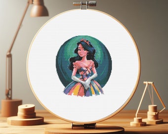 Cartoon Character-Snow White Cross Stitch Model-Kids Room and Home Decoration-Add Color to Your Fabrics-Handcrafted Princess Model