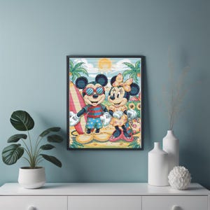 Mick3y Mouse Cross Stitch Pattern - Unique Cartoon Character Cross Stitch Pattern for Your Children&#39;s Rooms-Minnie Mous3 Cross Stitch