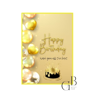 Postkarten Goldkollektion happy birthday