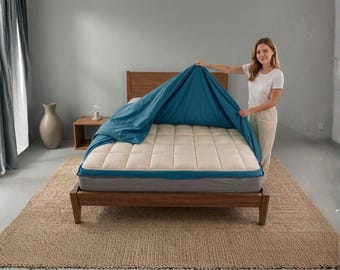 3-Sided Zipper Duvet Cover, Easy-Change Bedding, 8 Ties, Custom Size, 4 Fabrics