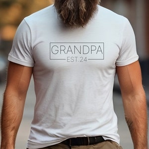 Grandpa 24 | Fathers Day Gift - New Grandpa TShirt - Funny Shirt Men - Gift for Grandpa - New Grandson Tee - Grandfather Tee
