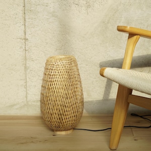 Handmade Natural Table Bamboo Lamp Idea For Home Decor Eco-Friendly Gift With Lamp Fixture Easy Install Fits With Wood Decor Style