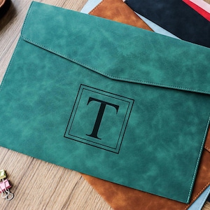 Personalized Leather File Folder,Custom Leather Holder A4 for documents,A4 Document Holder,Gifts For Him,Father's Day.
