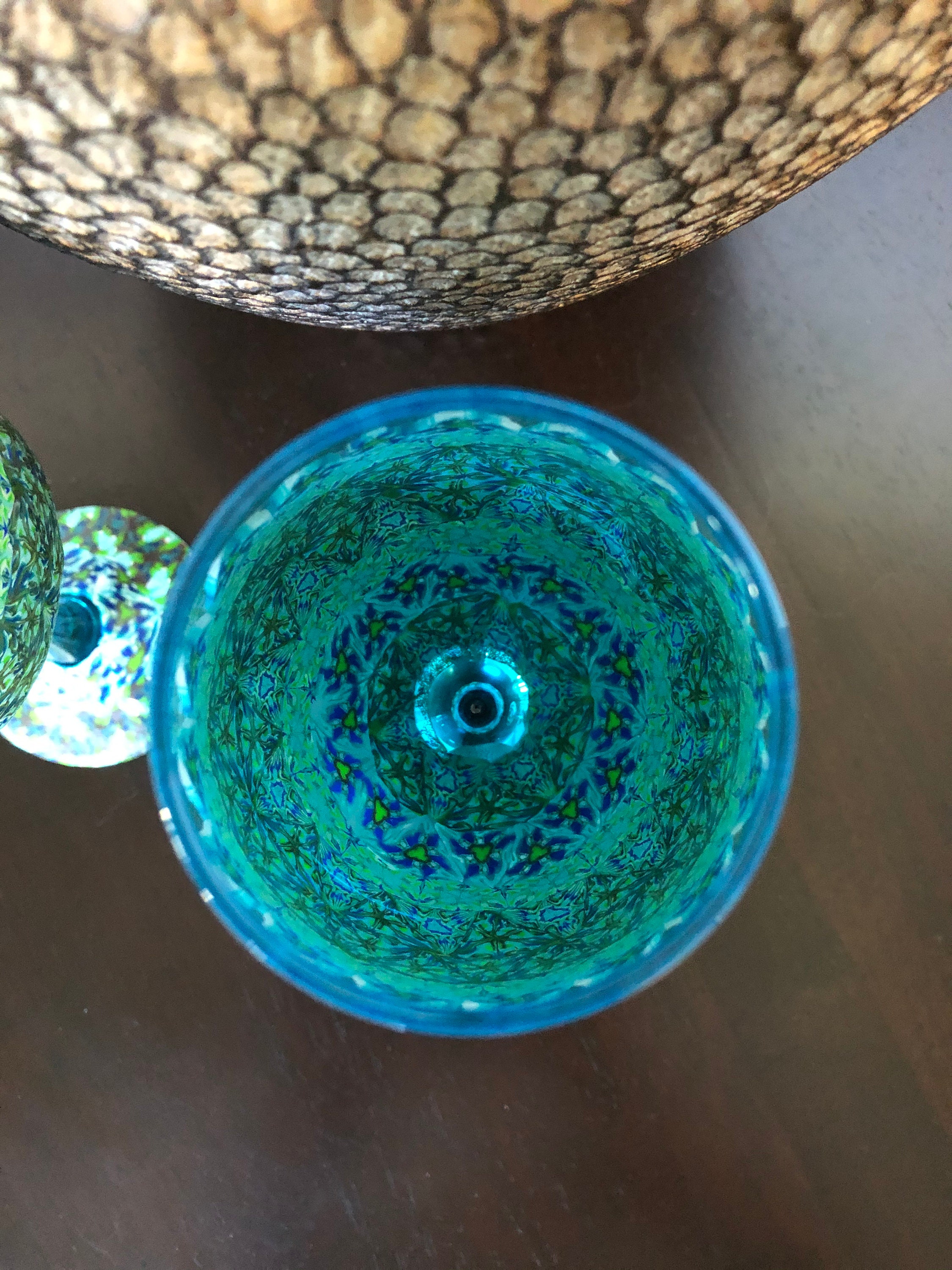 Blue Wine Glasses Decorative Wine Glasses Wine Goblets Etsy