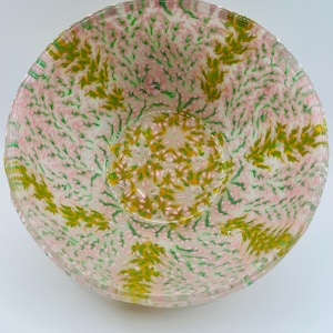 Pink Lovers Bowl, Pink Floral Bowl, Serving Bowl, Decorative Bowl, Floral Glass Bowl, Small Storage Bowl, Housewarming, Wedding Gift, Bowl