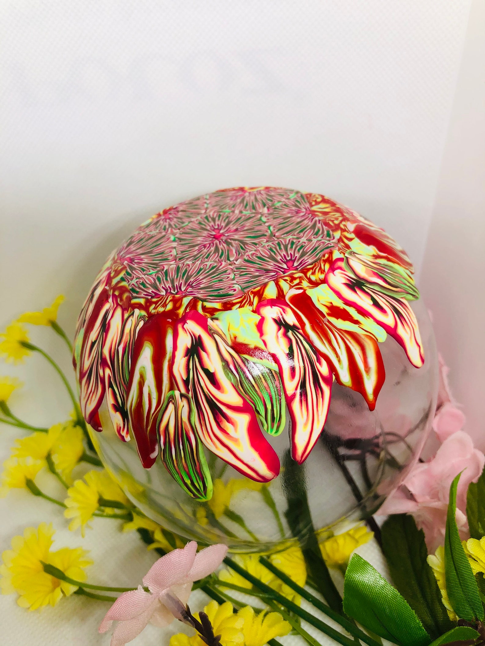 Round Floral Vase Round Vase Round Glass Vase Round Bud Etsy