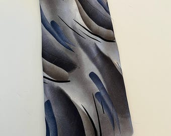 Swirly Gray Jacquard Garcia tie, Landscape with Eye, all silk - SEE NOTE