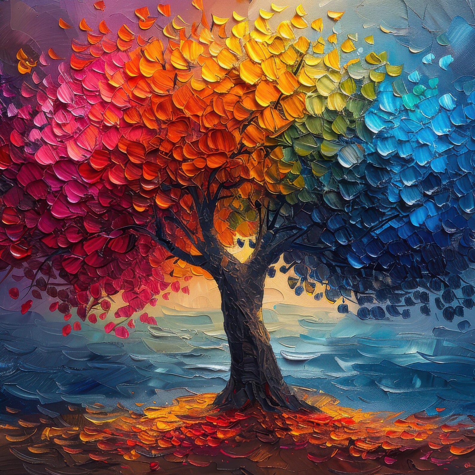 ai-created-rainbow-tree-wall-art-textured-colorful-print-in-multiple