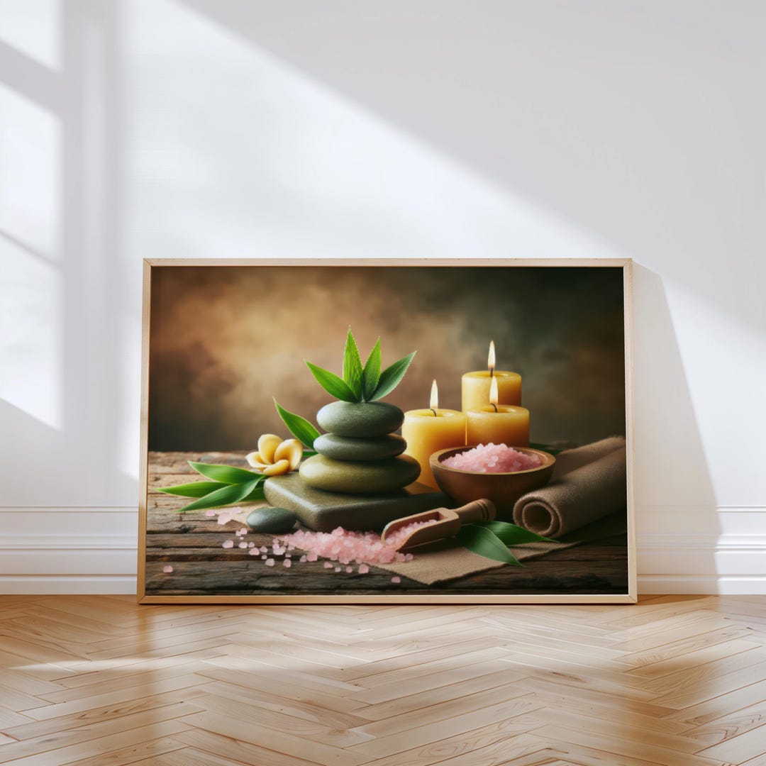 Zen Spa Printable Wall Art | Aromatic Candles & Stones | Instant ...