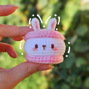 Mini Macaron Bunny Crochet Pattern PDF – Kawaii Amigurumi Rabbit – Cute Small Bunny Digital Download