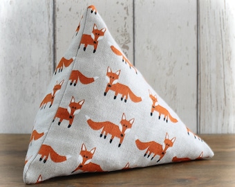 Fox Print Fabric Triangular Pyramid Door Stop Doorstopper Door Wedge