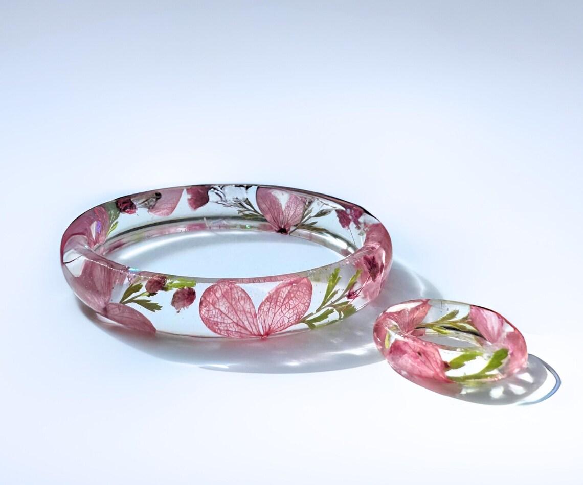 Custom Resin Ring, Cherry Blossom Ring, Ring for Her, Birthday Gift ...