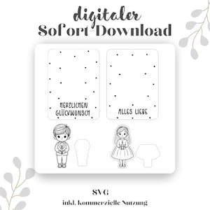 Fichier SVG numérique incl. licence commerciale, fichier SVG, fichier de baptême, fichier laser de baptême, fichier de cadeau de baptême, cadeau d'argent de baptême SVG, cadeau de baptême