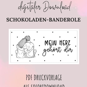 Digital PDF print template including commercial license, print file, file for printing chocolate banderole, PDF banderole chocolate