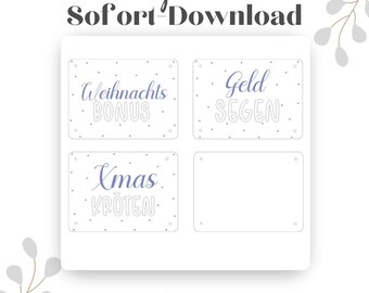 Digital SVG file including commercial license, laser file money gift, laser file Christmas, laser file Xmas, SVG Christmas, Christmas money SVG
