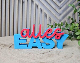 Digital STL file including commercial license, 3D file, 3D printing file, digital file, everything easy, file everything easy, 3D printing lettering