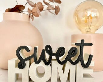 Digital STL file including commercial license, 3D file, 3D printing file, 3D printer, digital file, sweet home, file sweet home, 3D printing lettering
