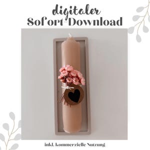 Digital STL file including commercial license, 3D file, 3D printing file, 3D printer, digital file, candle box, candle file, candle file
