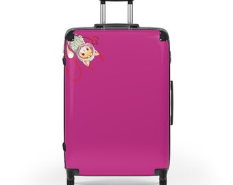 THE PINK SUITCASE | Embrace your wild side with this travel luggage | Pink Suitcase with wheels (Sizes - S, M, L)