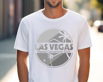 Las Vegas Palm Trees Plexus Convention 2024 Gray T-Shirt, Plexus Velocity Convention Unisex Softstyle Shirt