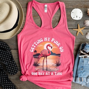 Flamingo workout clothes top