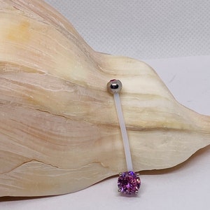 Pregnancy Belly Button Ring, Pink Crystal, Maternity Navel Ring, Flexible Belly Button Ring for Pregnancy, Maternity Belly Button Ring
