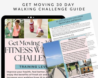 Beginner Fitness Walking 30 Day Guide, How To Start Walking for Exercise Challenge Guide, Home Workout Walking Training Guide, Home Fitness