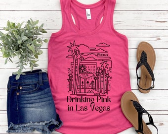 Drink Pink in Las Vegas Racerback Tank Top, Plexus Las Vegas Convention 2024 Racerback Tank Top, Plexus Convention Shirt