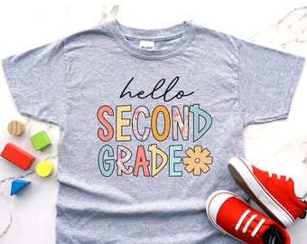 Hello Second Grade T-shirt,  2nd Grade T-shirt for Girls, Back to School T-Shirt