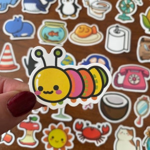 Cute Stickers for Kids, Small Childrens Stickers, Kids Party Decals for Crafts Goody Bags Waterbottles Teachers, Kids Sticker Pack 25 50 100