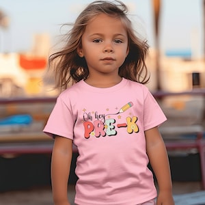 Preschool T-shirt , Oh Hey Pre- K T-Shirt,  Toddle Pre- Kindergarten Fine Jersey Tee, First Day of Preschool T-shirt