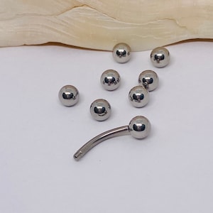 Belly Button Ring Balls 5mm, Replacement Navel Ring Ball Sets,  Belly Ring Top Balls, Navel Ring Balls, Body Jewelry Parts, 14g