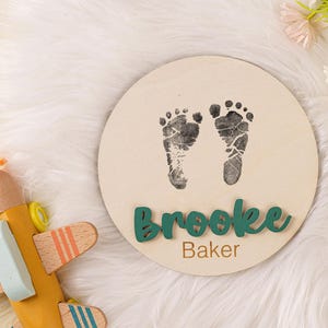 Custom Baby Arrival Announcement Sign,Baby Name With Birth Stats,Wood Sign for Name Reveal,Matching Name Plate,Sign for Hospital