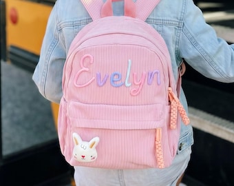 Personalized Small Toddler Backpack, Custom Corduroy Preschool Backpack, Back to School Gifts