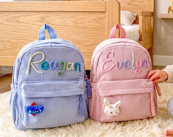 Custom Crocheted Toddler Backpack, Personalized Small Preschool Backpack,Back to School Gifts