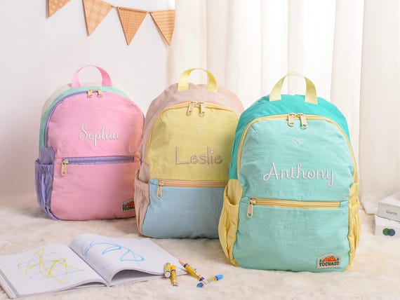 Personalized Toddler Backpack With Name, Embroidery Kids School Bag,First Day Of School Gifts