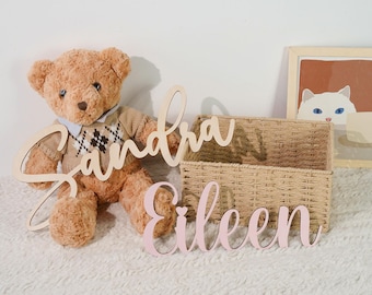 Personalisiertes Baby Namensschild, Baby Holz Namensschild, Holzbuchstaben für Kinderzimmer, Kinderzimmer Namensschild, Großes Holz Namensschild, Kinderzimmer Dekor