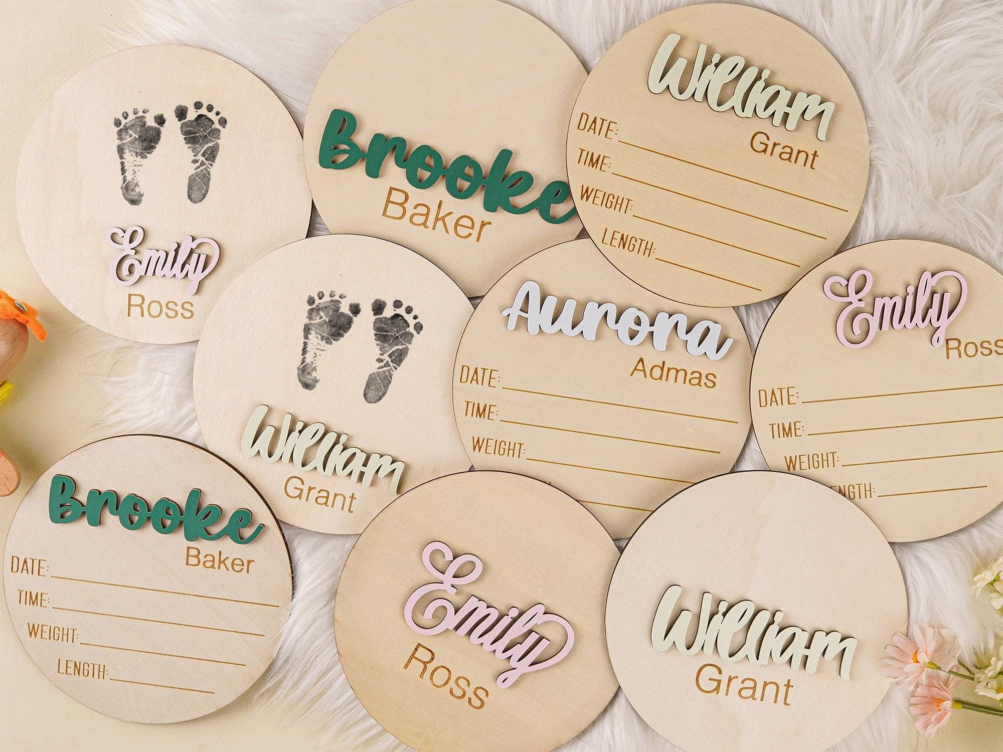 Birth Stats Wood Sign, Birth Announcement Sign, Baby Wooden Sign, Birth - View #2