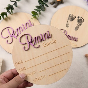 Custom Baby Arrival Announcement Sign,custom Footprint Sign For Newborn,Baby Name Reveal,Personalized Baby Name Sign,Sign for Hospital