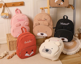 Mochila infantil personalizada con nombre, mochila para libros para niños pequeños, mochila escolar para niños, mochila para la vuelta al cole, regalos para niñas y niños.