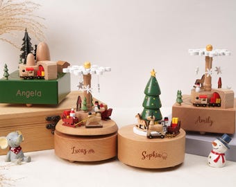 Personalized Wooden Music Box,Engraved Name Music Box,Personalized toys for kids, Baby Shower Gift,Newborn Gift,Christmas gift,gifts for kid